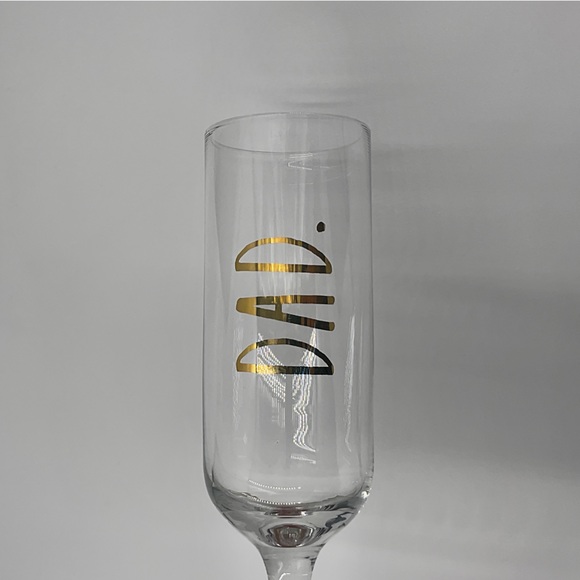 Rae Dunn DAD Pregnancy Announcement Stemmed Champagne Flute Glass Surprise - Picture 9 of 12